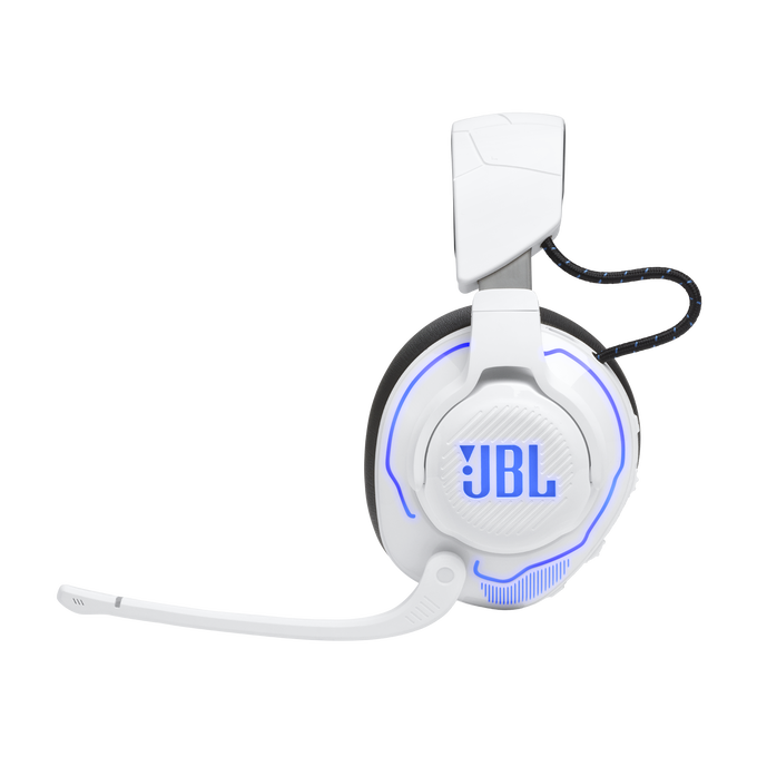 JBL Quantum 910P Console Wireless - White - Wireless over-ear console gaming headset with head tracking-enhanced, Active Noise Cancelling and Bluetooth - Left image number null